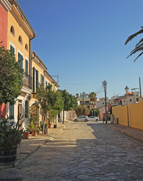 Santa Catalina neighbourhood One of the most typical streets in Palma's Santa Catalina neighbourhood.
